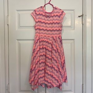 Chevron pattern t-shirt dress
